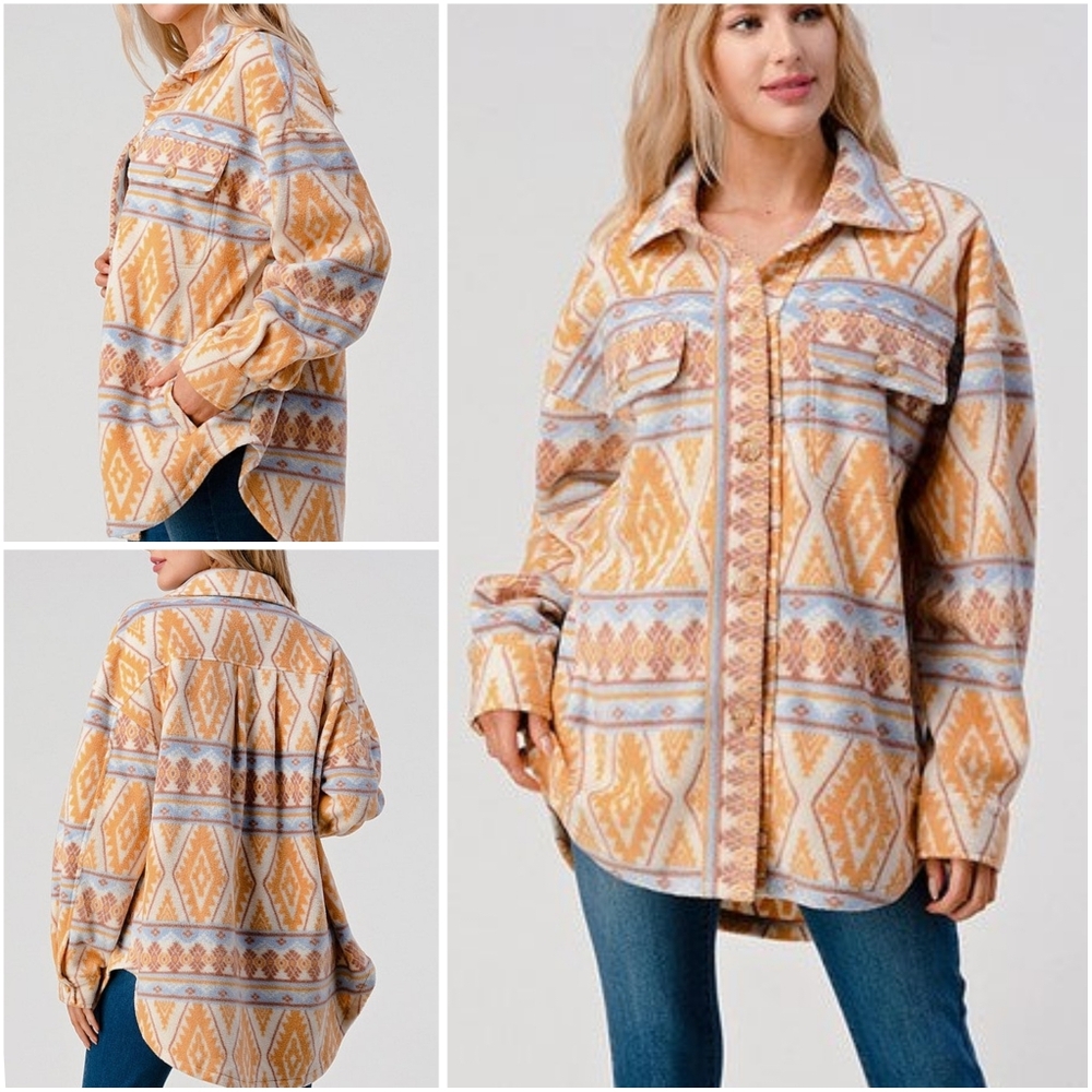 🆕️ Shero Southwest Fleece Shacket